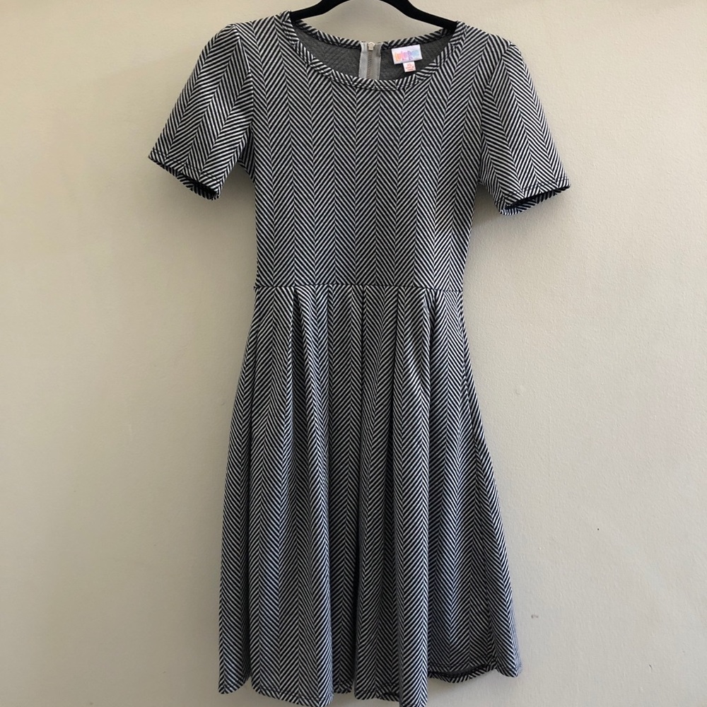 LuLaRoe Amelia Dress—Herringbone XS